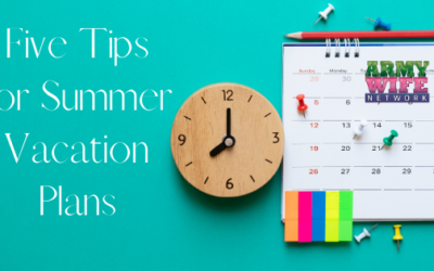 Five Tips for Summer Vacation Plans