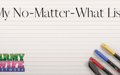 My No-Matter-What List