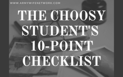 The Choosy Student’s 10-Point Checklist