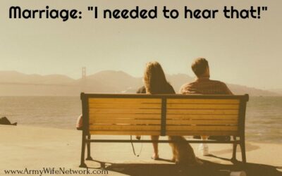 Marriage: “I needed to hear that!”