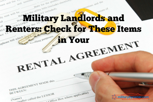 Checklist for Rental Lease Agreement