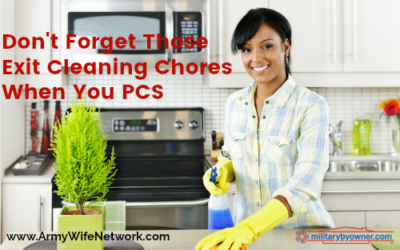 6 Cleaning Chores to Remember When You PCS
